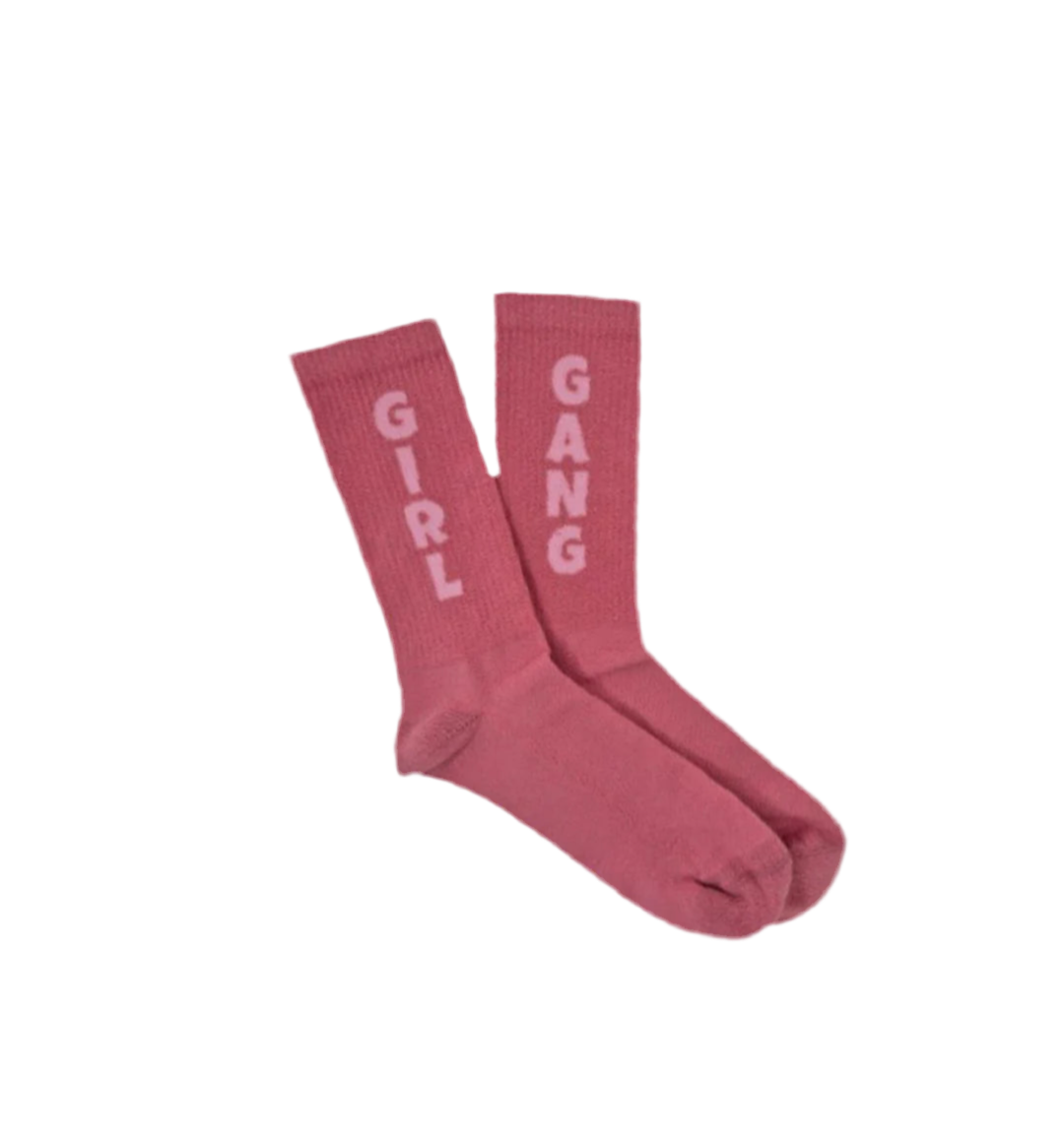 Vrolijke roze sokken meisje Girl gang