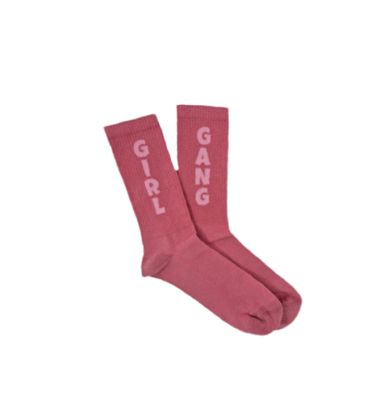 Vrolijke roze sokken meisje Girl gang