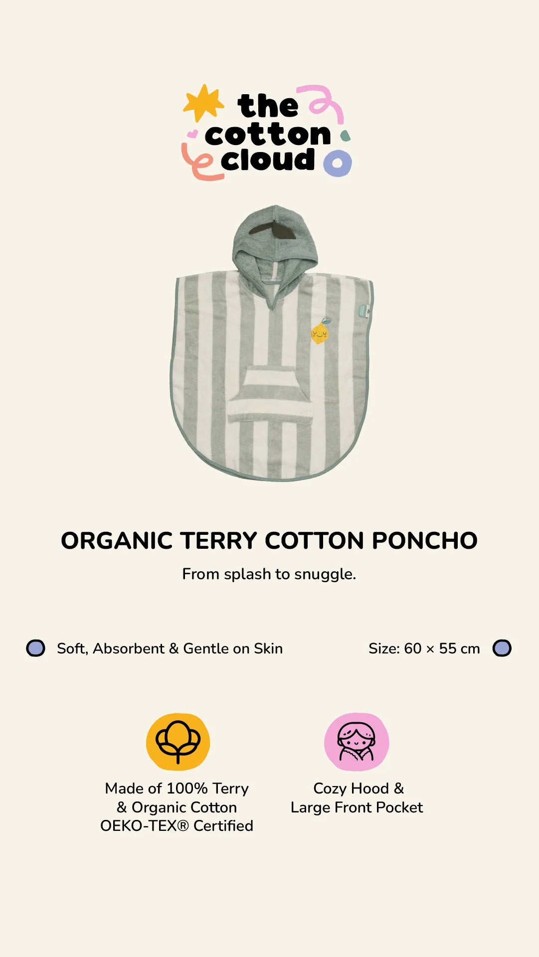 Poncho Pear - Geborduurde naam