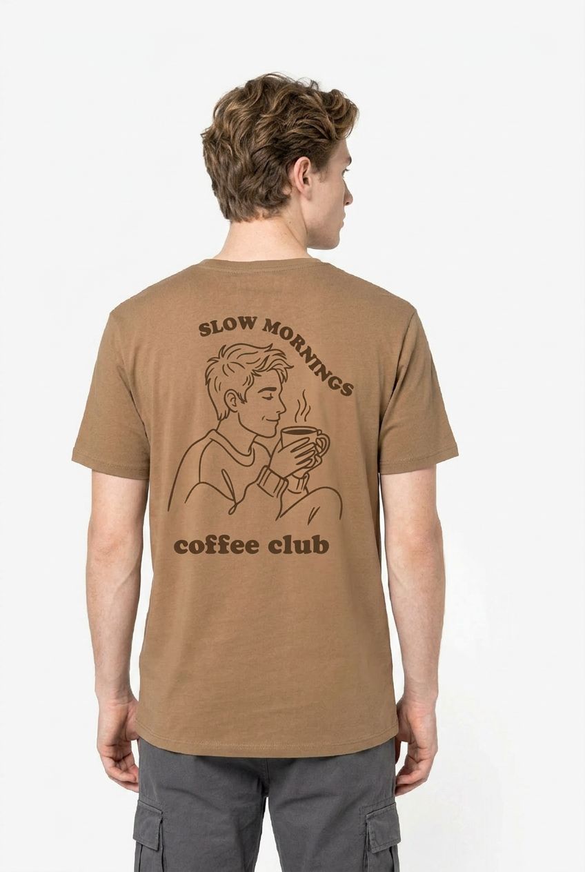 Slow Mornings Coffee Club T-shirt Man
