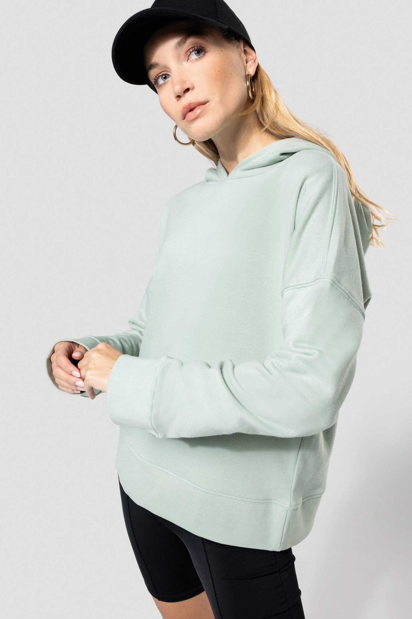 Pastel groene hoodie van kariban te borduren met naam tekst of logo te Antwerpen 