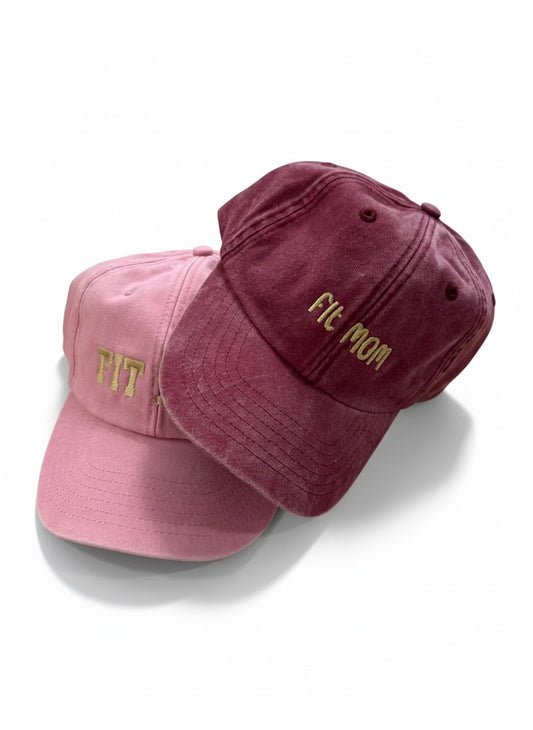 Gepersonaliseerde vintage petten met geborduurde tekst Fit Mom