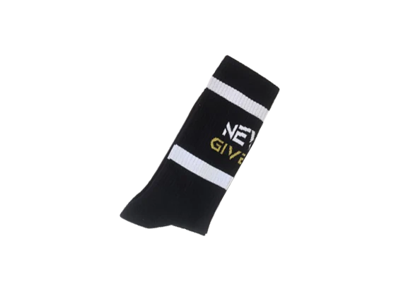 Never Give Up sokken - Zwart