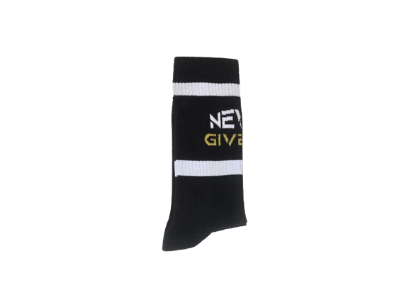 Never Give Up sokken - Zwart