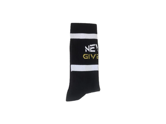 Never Give Up sokken - Zwart