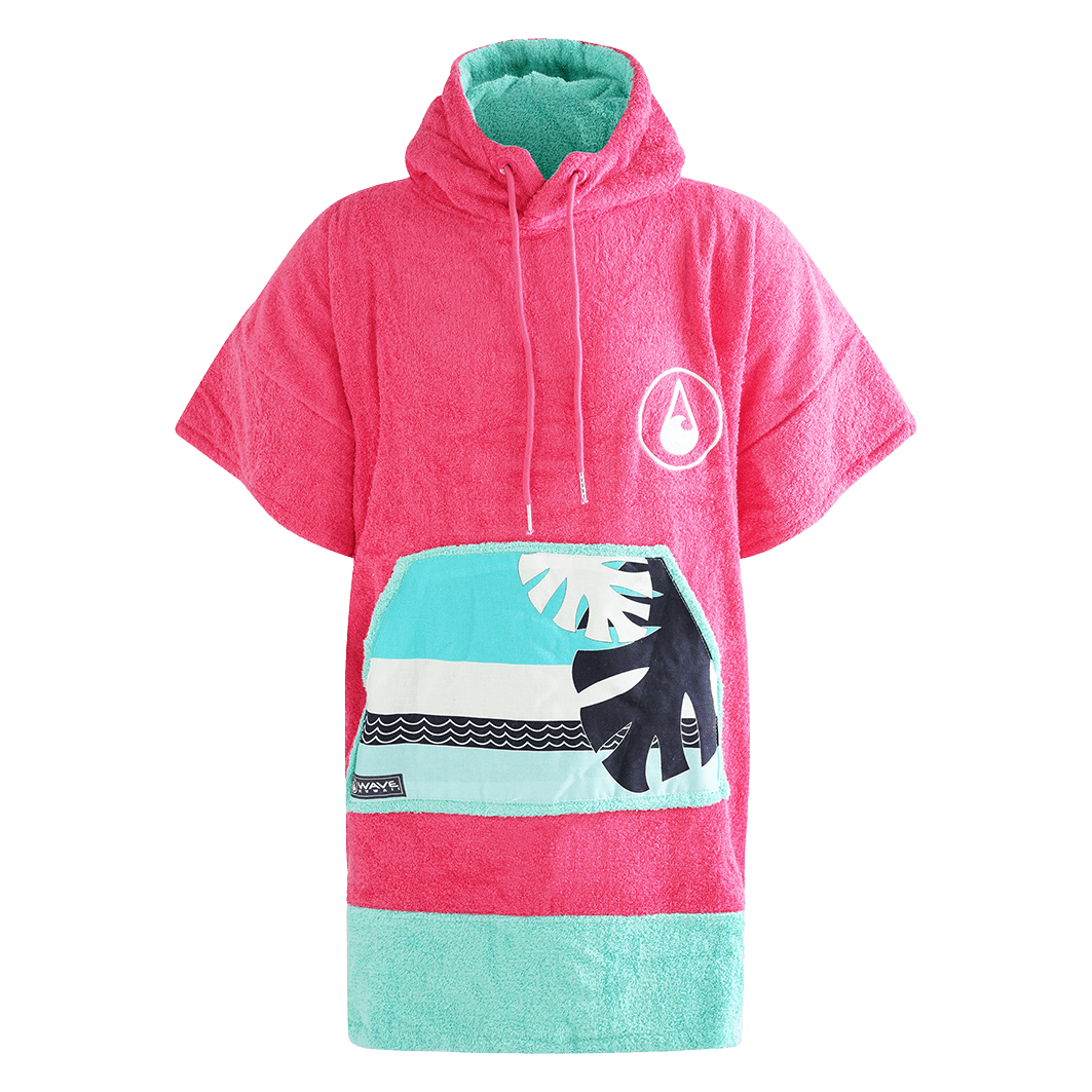 Pink Wave Poncho - Gepersonaliseerd