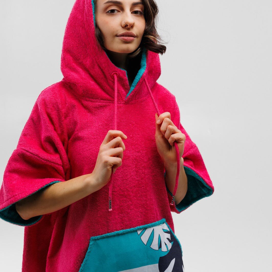 Pink Wave Poncho - Gepersonaliseerd