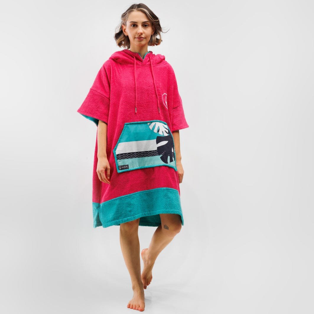 Pink Wave Poncho - Gepersonaliseerd