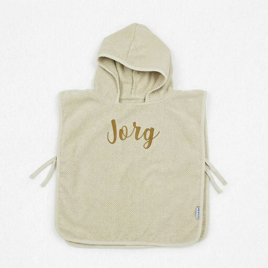 Badponcho op naam - Soft Sand - Kletskop