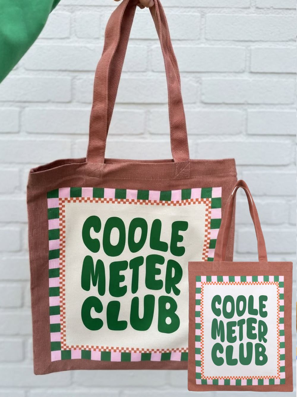 Totebag “Coole Meter Club” -Terracotta