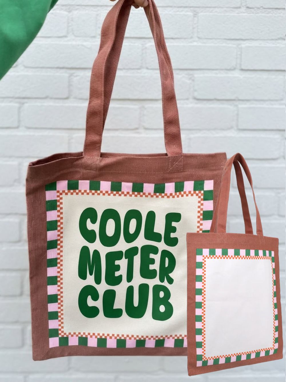 Totebag “Coole Meter Club” -Terracotta
