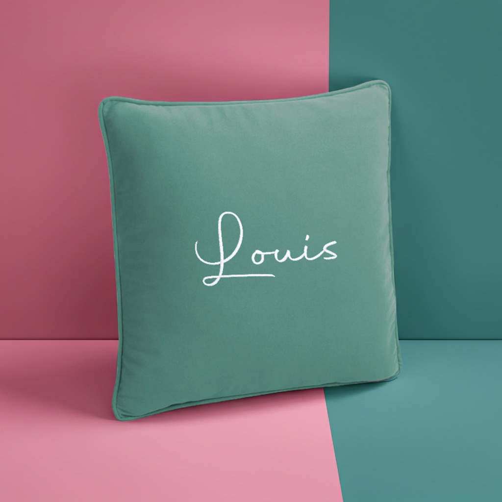 CottonChic Kussenhoes - Geborduurd