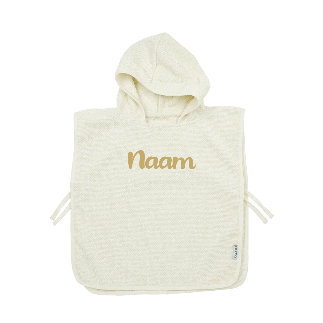 Badponcho op naam - Natural - Kletskop