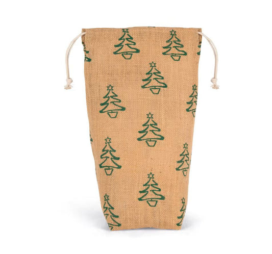 Jute Fleshouder met Kerstmotief