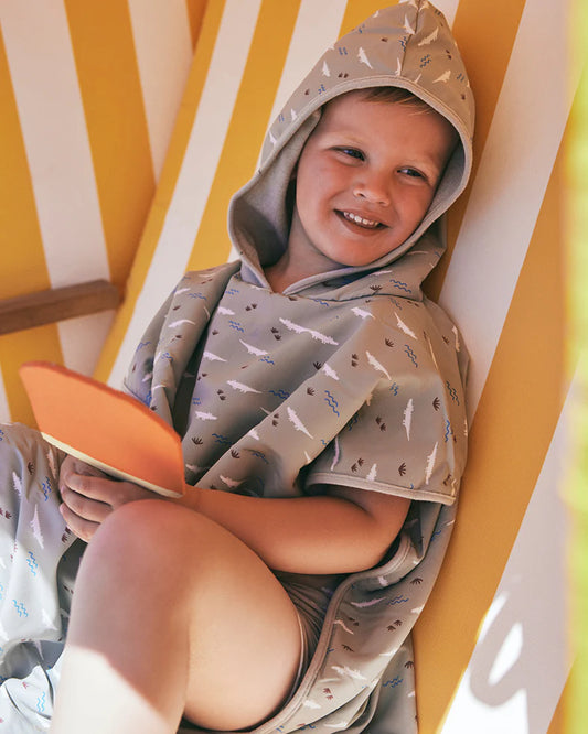 Fresk Kinder Poncho Surf Boy - Gepersonaliseerd - Kletskop