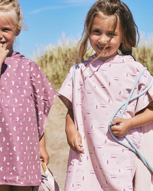Fresk Kinder Poncho Surf Boy - Gepersonaliseerd - Kletskop