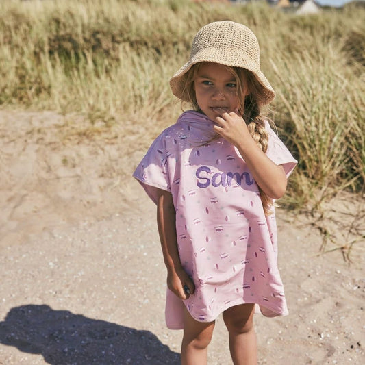 Fresk Kinder Poncho Surf Boy - Gepersonaliseerd - Kletskop