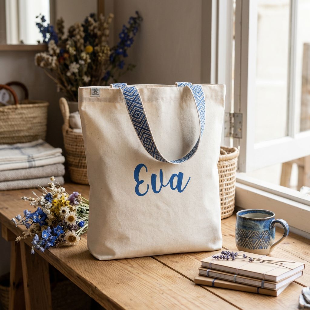 Natural Nomad totebag - Geborduurd