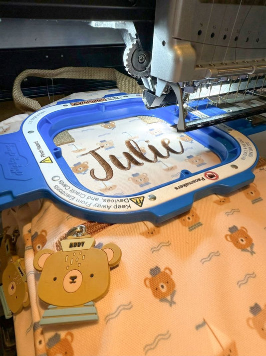 Tutete kinder rugzak met vrolijke beertjes print en baby naam borduring