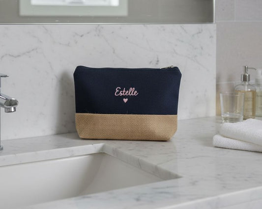 JuteJourney toiletzak - Geborduurd