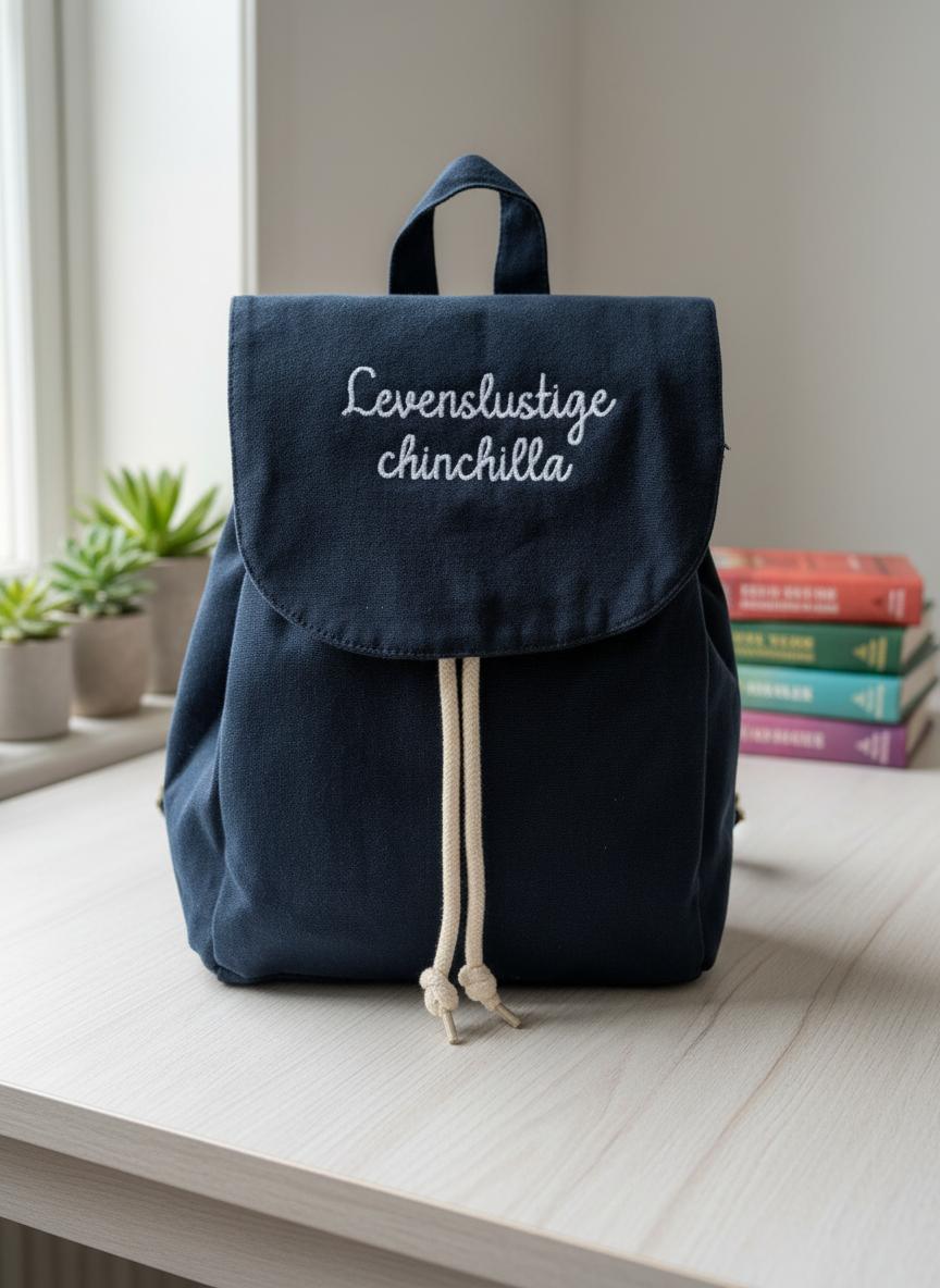 Hubble Hipster Rugzakje - Geborduurd kleurrijke naam - Kletskop
