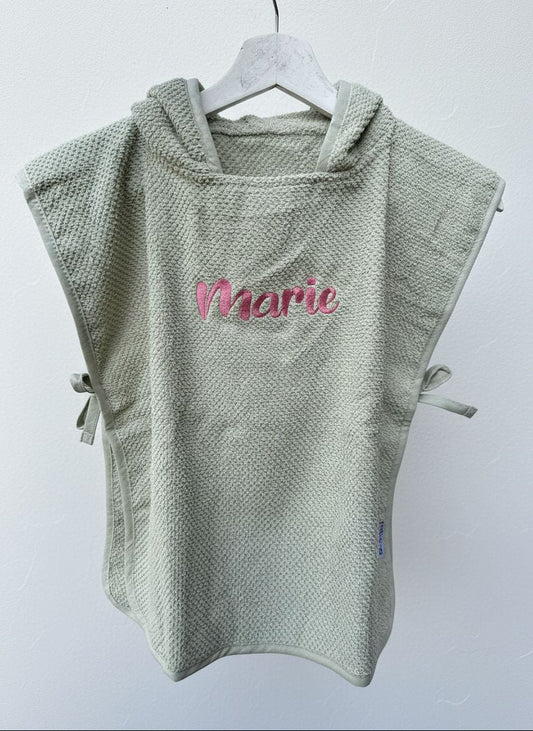 Badponcho op naam - Soft Olive