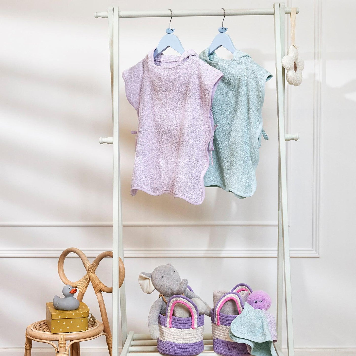 Badponcho op naam - Soft Lavendel - Kletskop