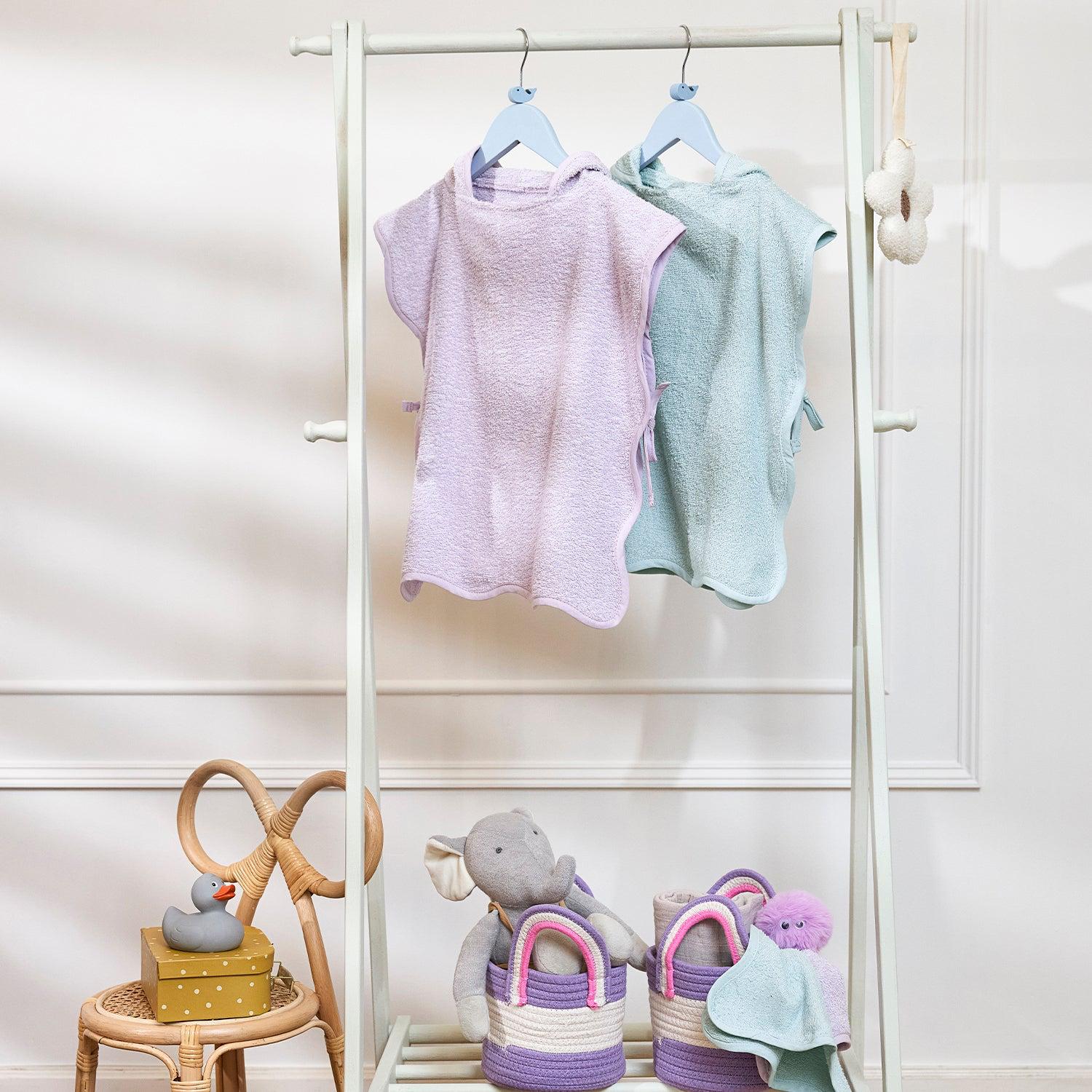 Badponcho op naam - Soft Lavendel - Kletskop