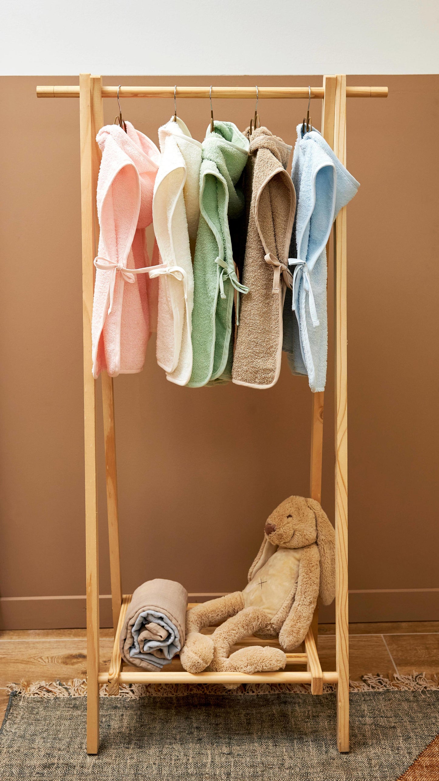 Badponcho op naam - Soft Green - Kletskop