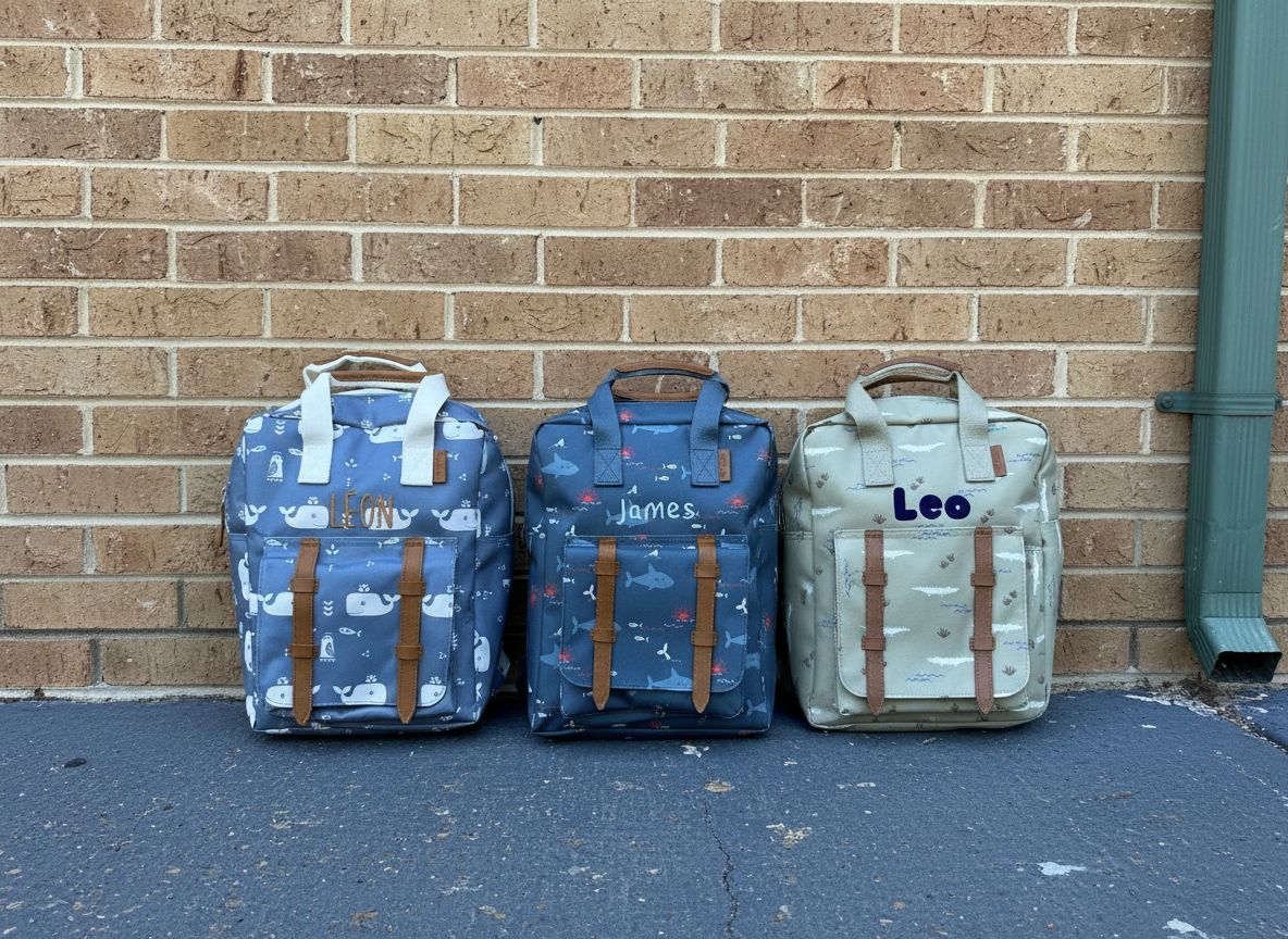 Gepersonaliseerde Fresk kleuter boekentassen geborduurd met de naam