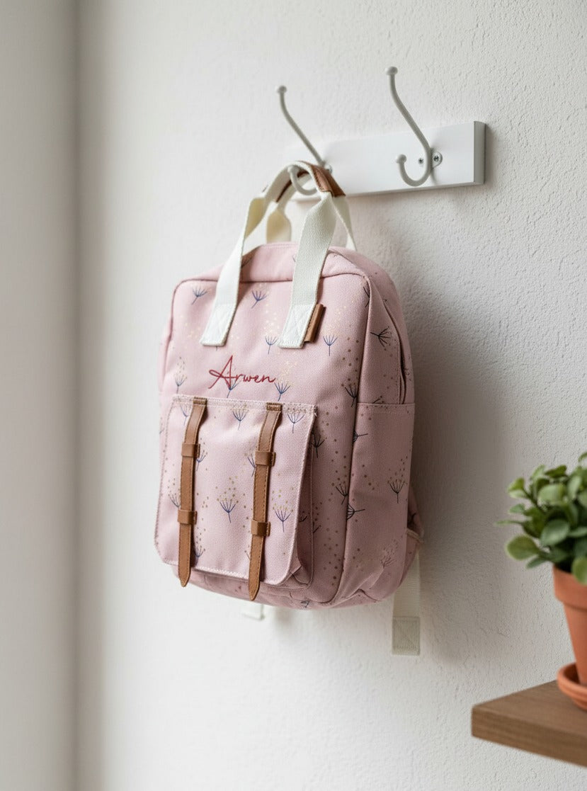 Knappe Fresk kinder rugzak stijlvol geborduurd met naam kindje