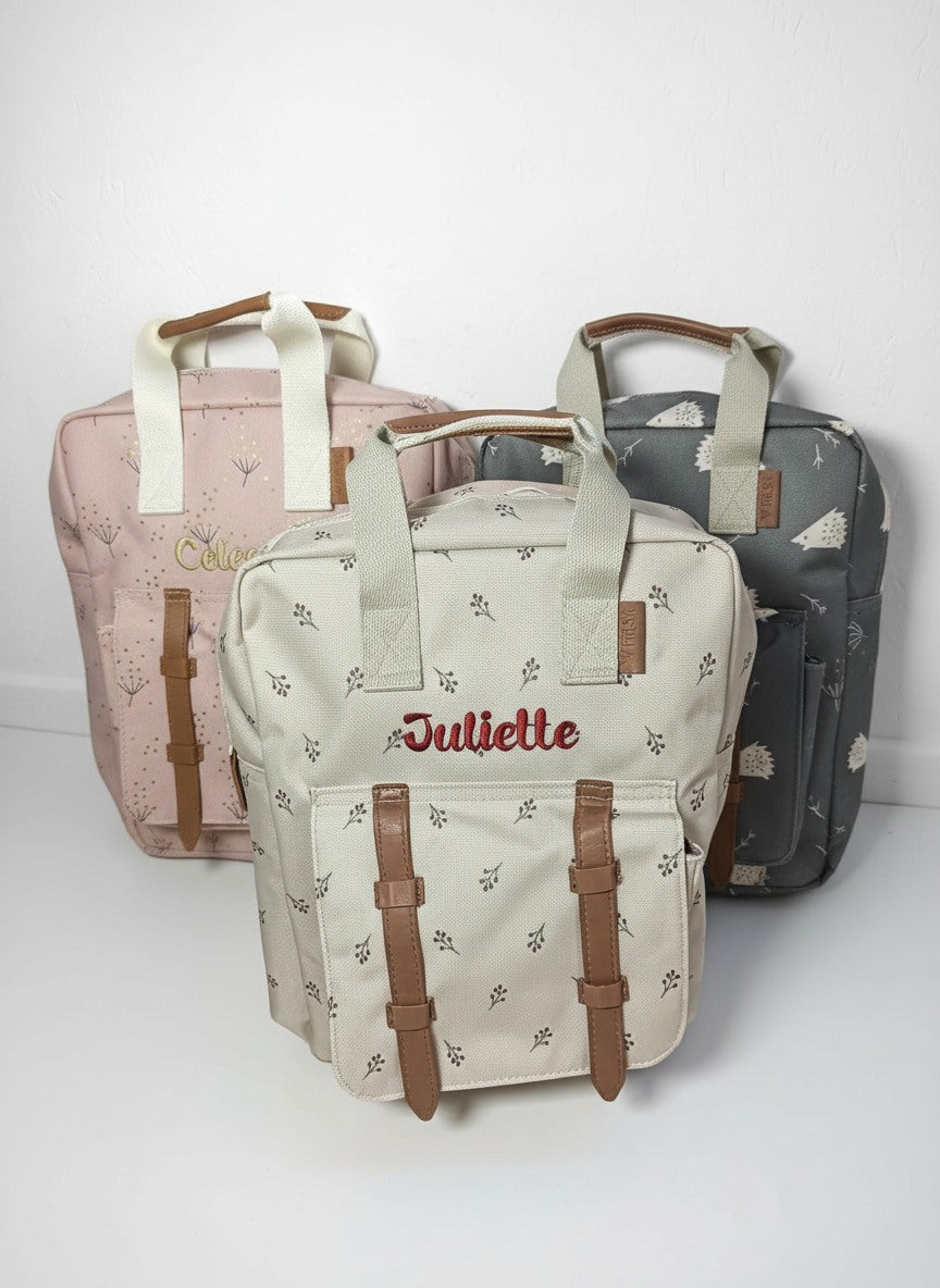 Fresk rugzakjes stijlvol geborduurd met naam van het kindje