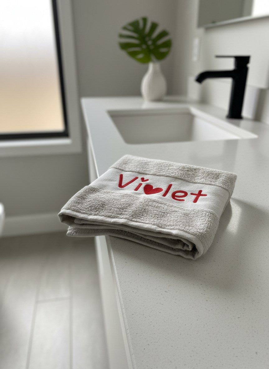 Handdoek 100 cm x 50 cm - Geborduurd