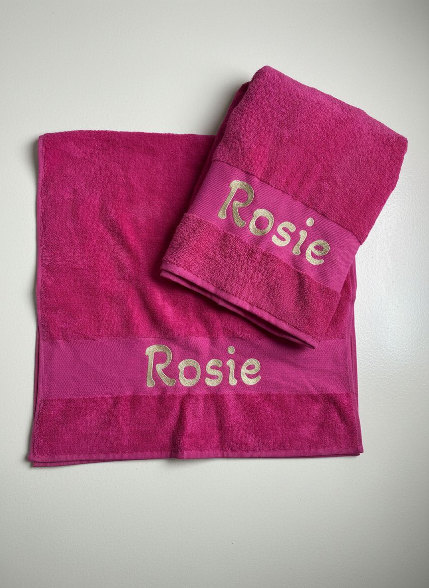 Handdoek 100 cm x 50 cm - Geborduurd - Kletskop