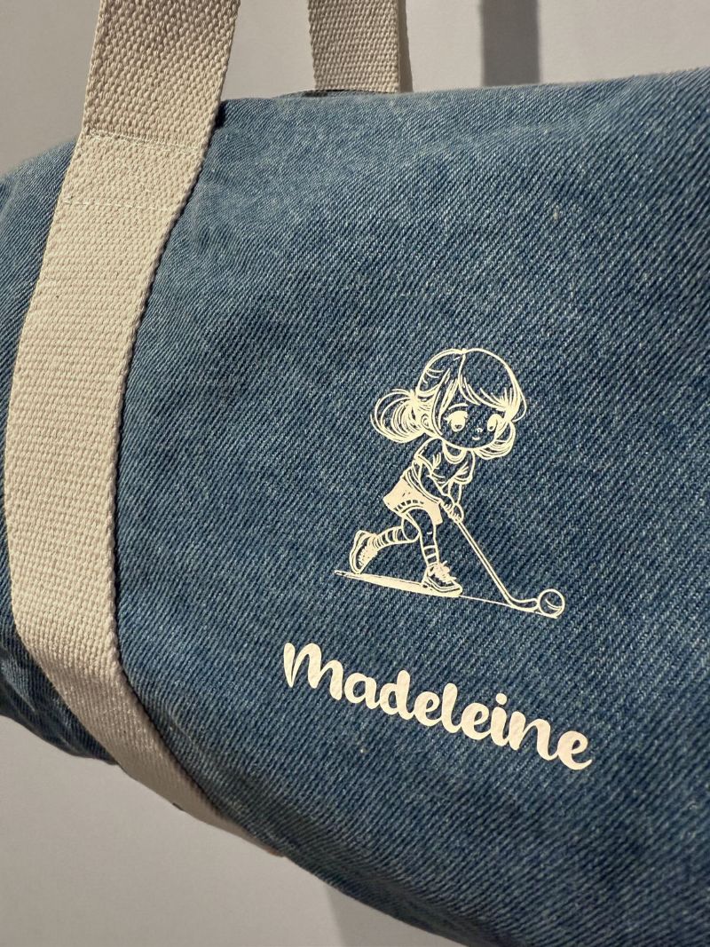 Gepersonaliseerde Jeans Sporttas - Hockey - Kletskop