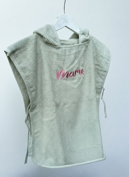 Badponcho op naam - Soft Olive