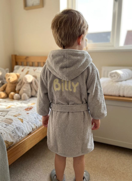 Baby of peuter badjas - Geborduurd op naam