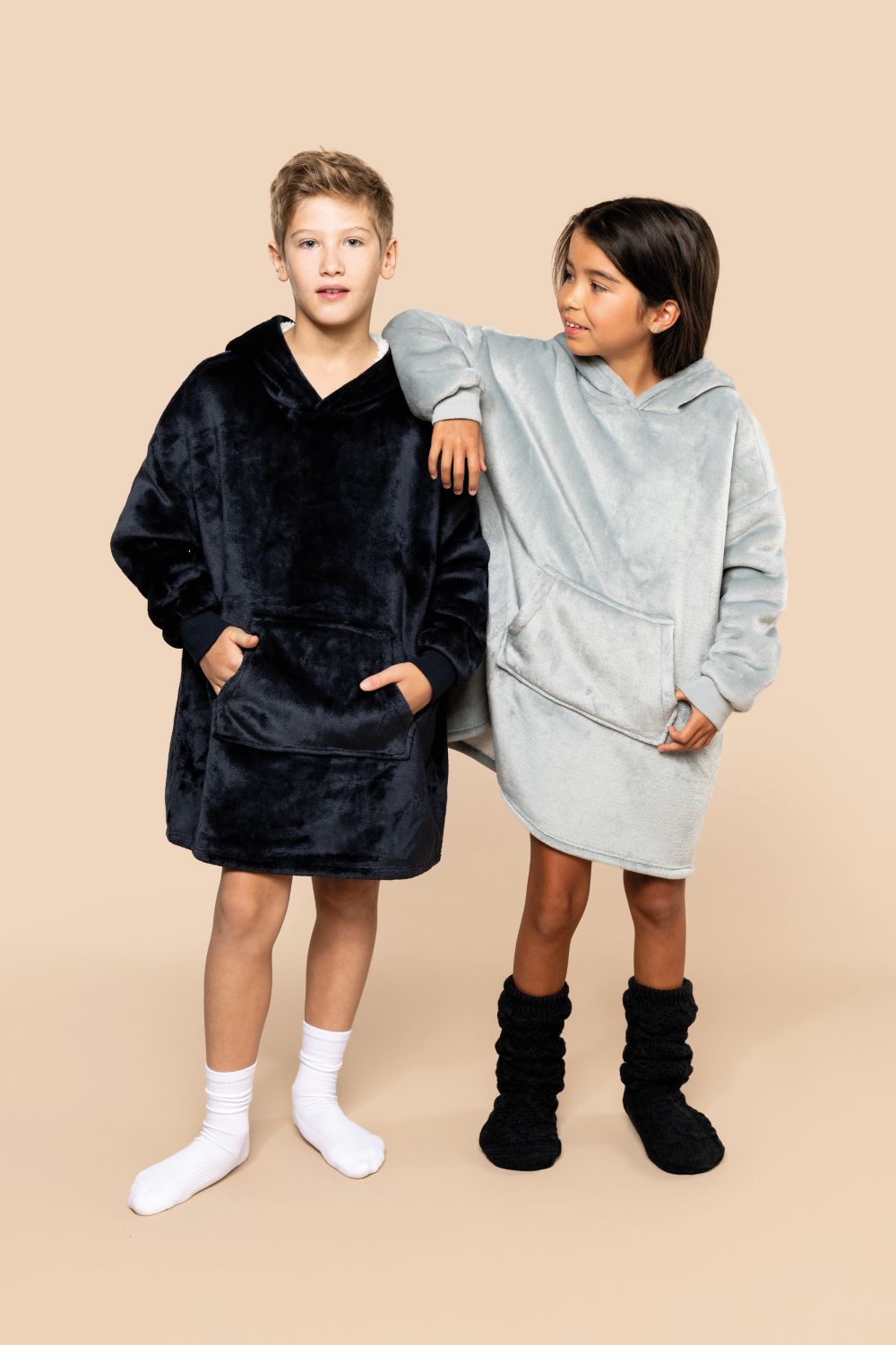 CozyCrest Poncho Kids - Geborduurd