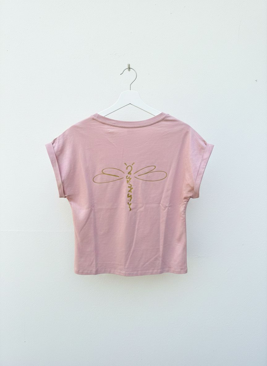 T-shirt bedrukt met bedrijfslogo in gouden zeefdruk