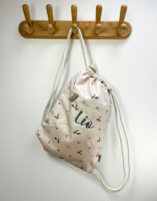 Fresk Turnzakje - Geborduurd - Konijnen