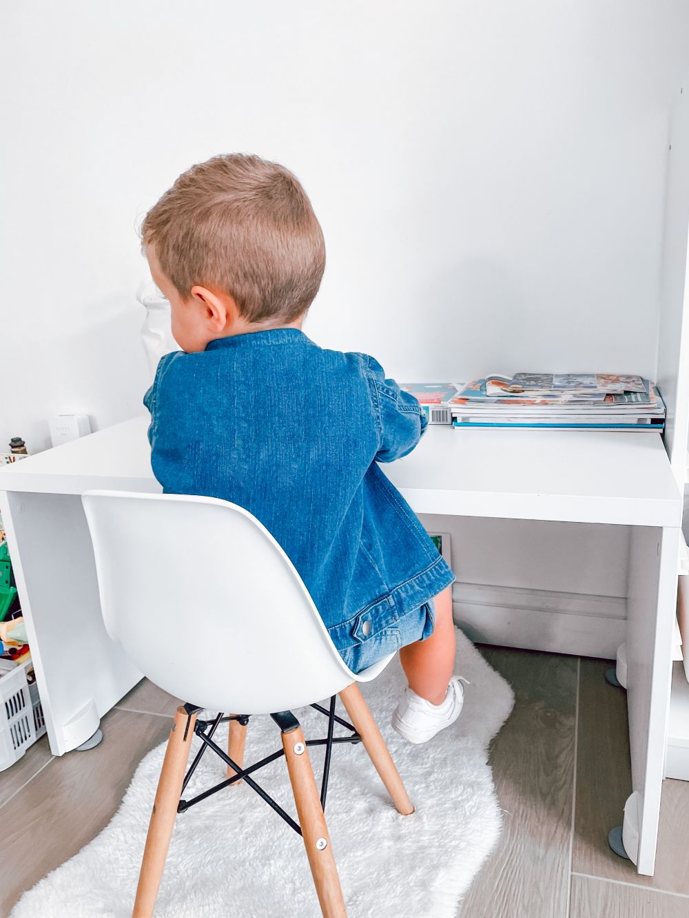 Baby of peuter jeansvest te borduren op naam kind