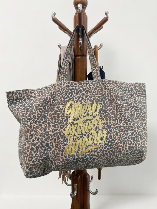 Vintage Leopard Tote Bag ‘Mère Extraordinaire’ - Kletskop