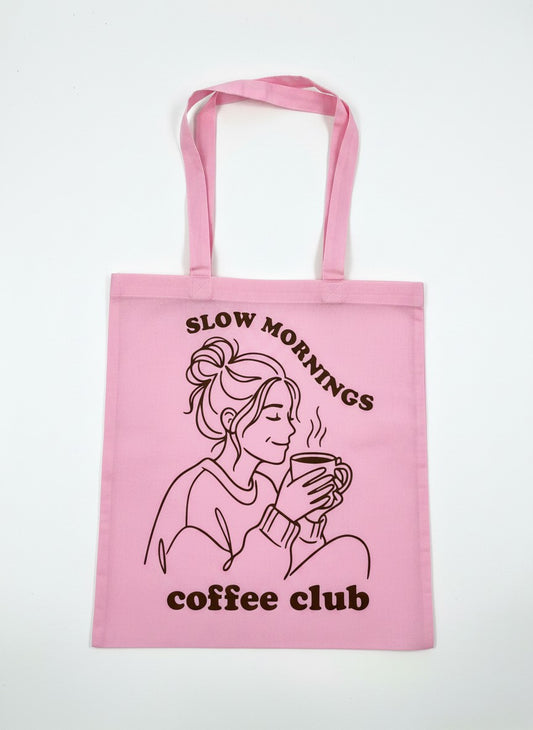 Slow Mornings coffee club Totebag - Roos