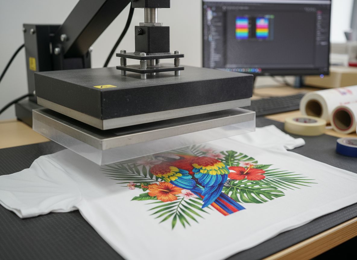 T-shirt bedrukt met sublimatie transfert polyester