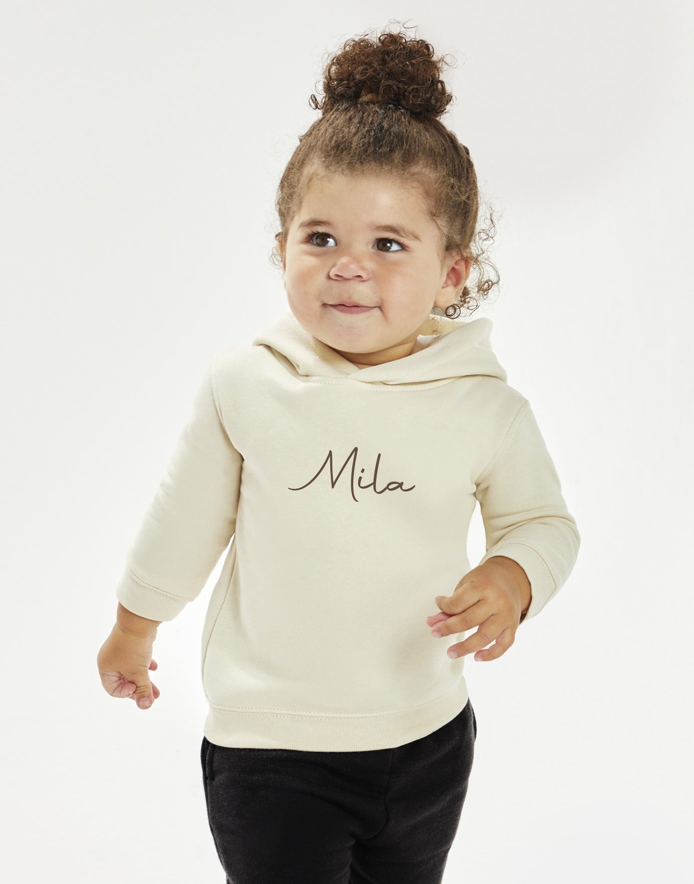 Gepersonaliseerde sweater voor baby of peuter met naam bedrukt of geborduurd antwerpen merk babybugz