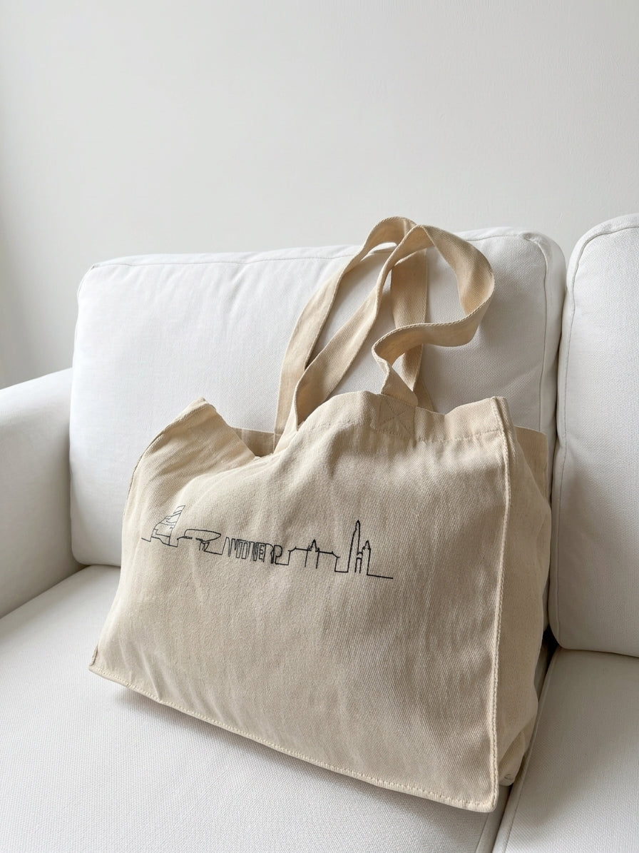 Canvas tas Antwerp skyline
