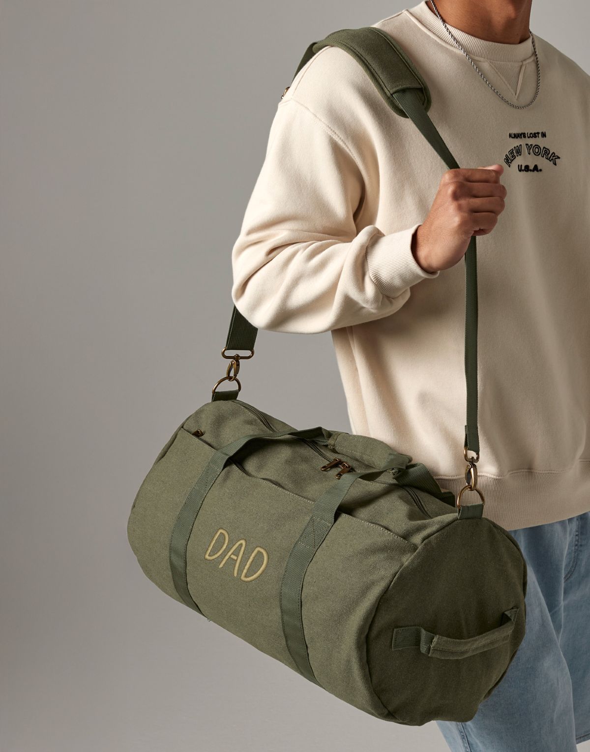 Vintage weekender - Geborduurd