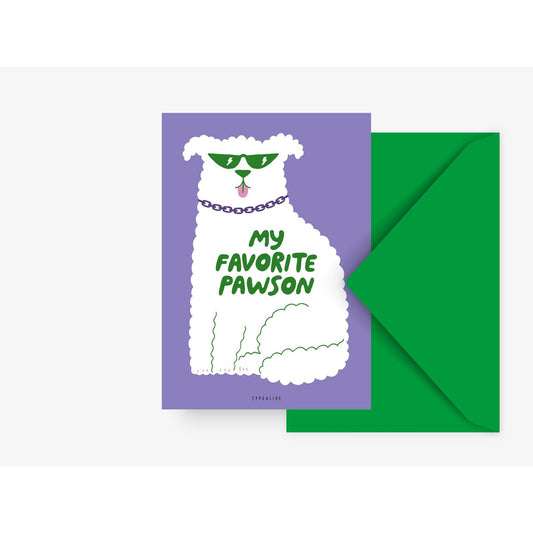 Wenskaart - Favourite pawson - Kletskop