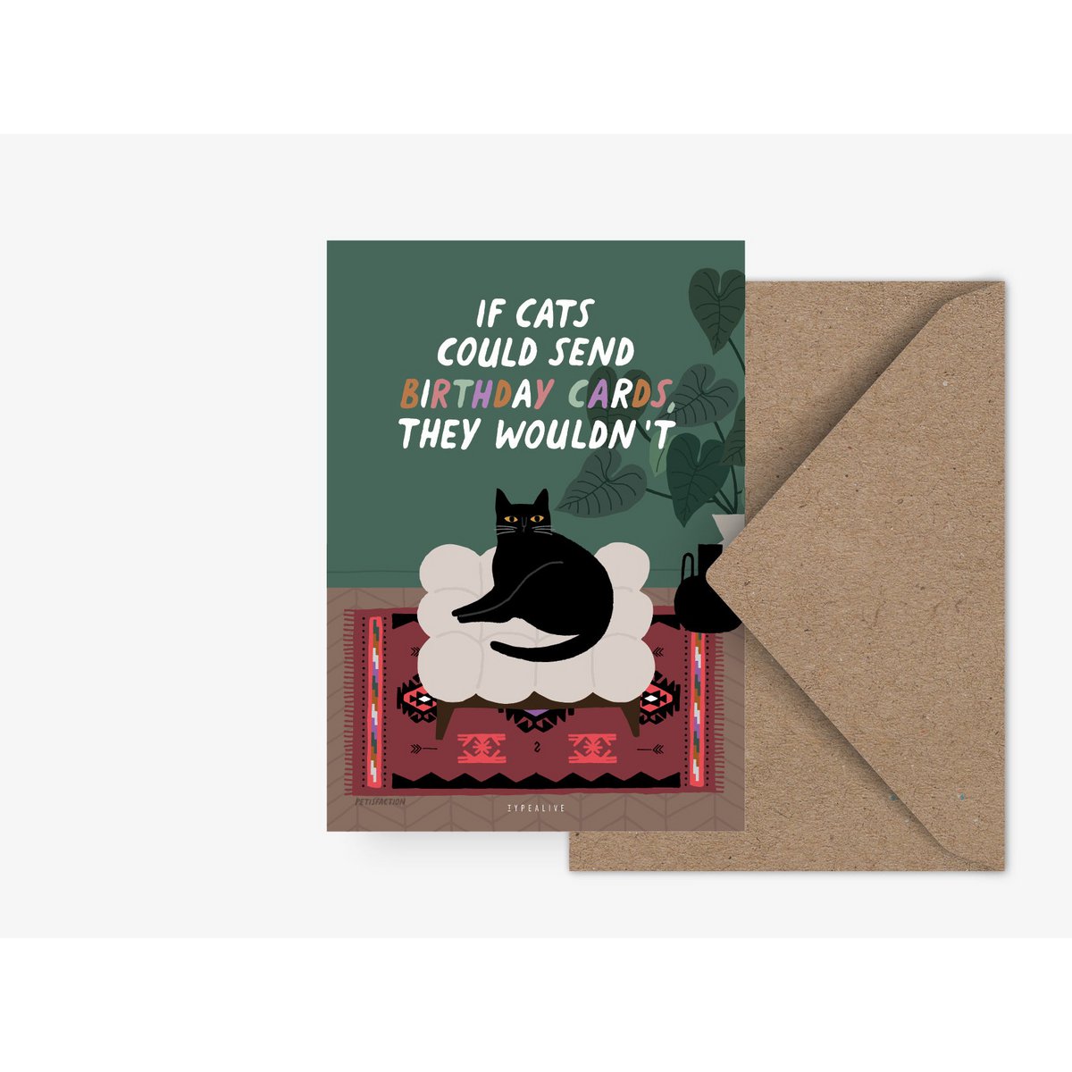 Wenskaart - Kat - If cats could send birthday cards - Kletskop