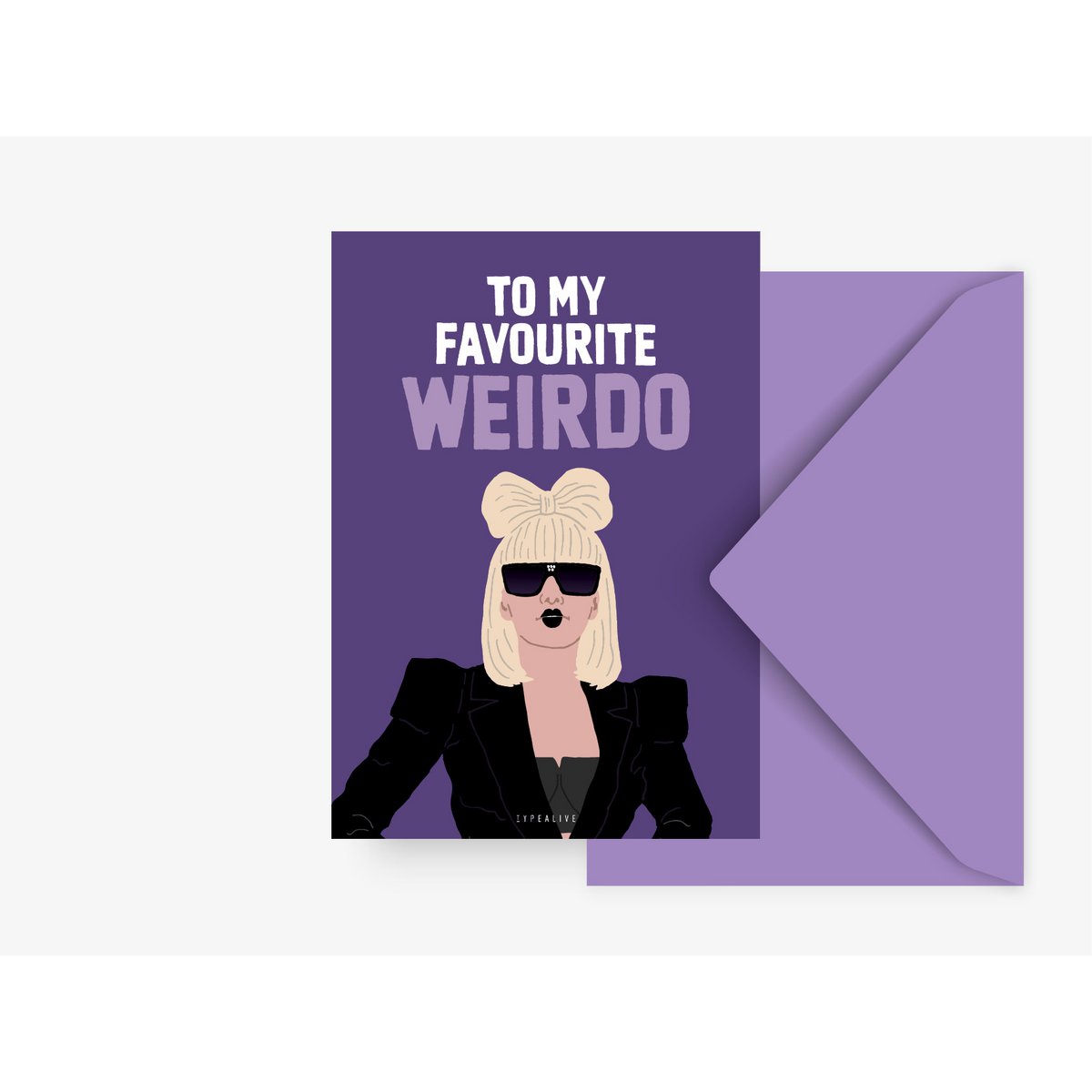 Wenskaart - To my favourite weirdo - Kletskop